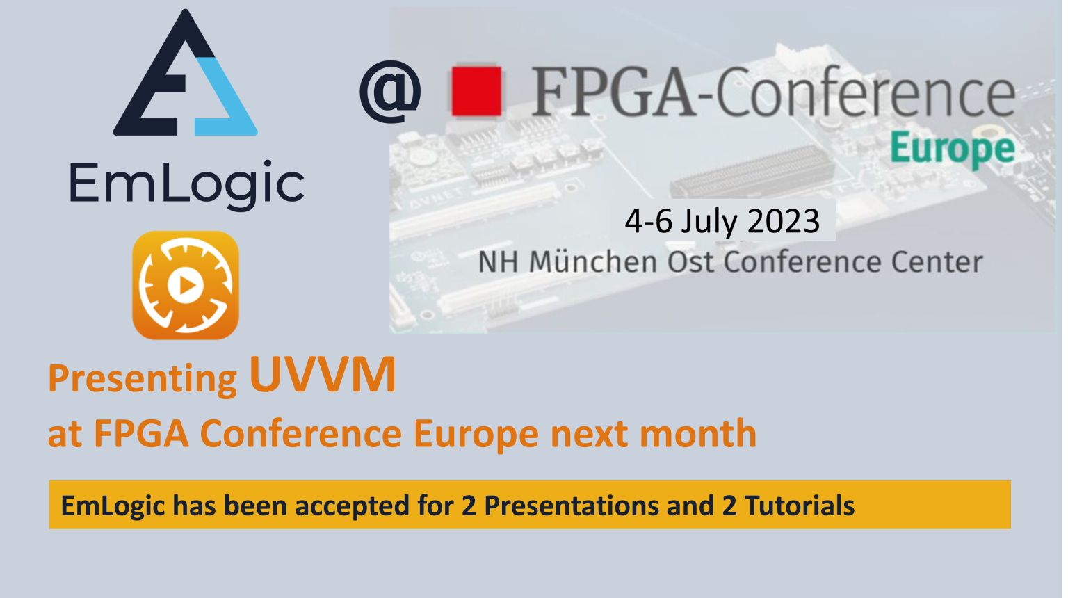 EmLogic a main contributor at FPGA Conference Europe 2023 EmLogic AS